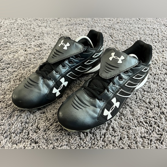 Under Armour Raptor Low Baseball Cleats Black/Silver - Size 11.5 - Picture 4 of 10